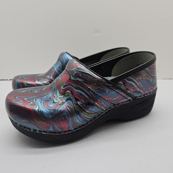 Dansko Women's XP 2.0 Marble Swirl Patent Leather Slip-On Clog Euro 36 US 5.5-6 - Picture 4 of 8